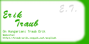 erik traub business card